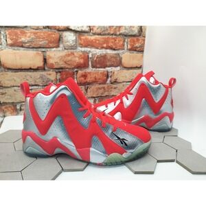 Reebok Kamikaze II 2 Fish Market Red Geranium Silver Sonics All Star Size 13 Ds